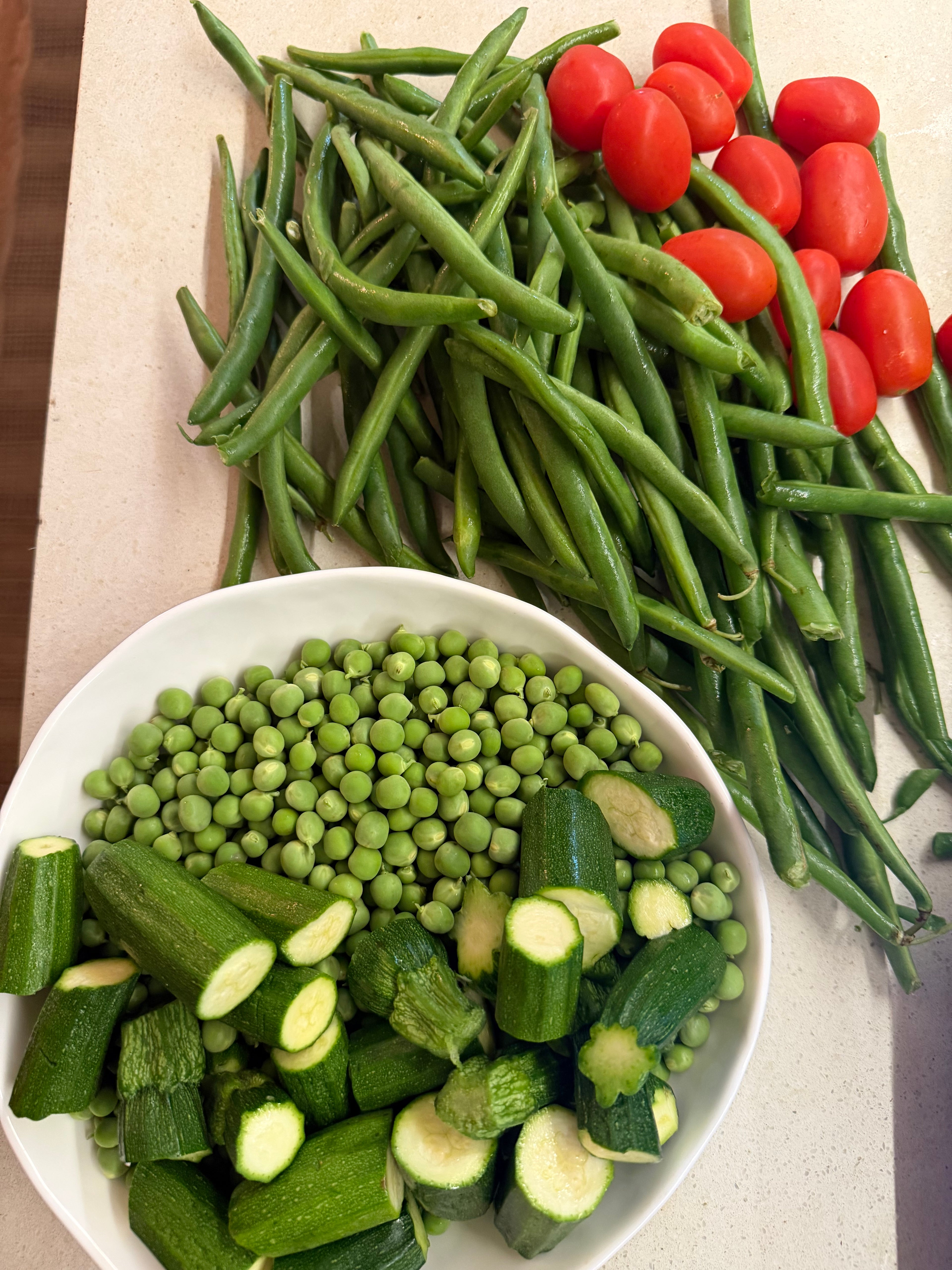 Mixed steamed vegetables