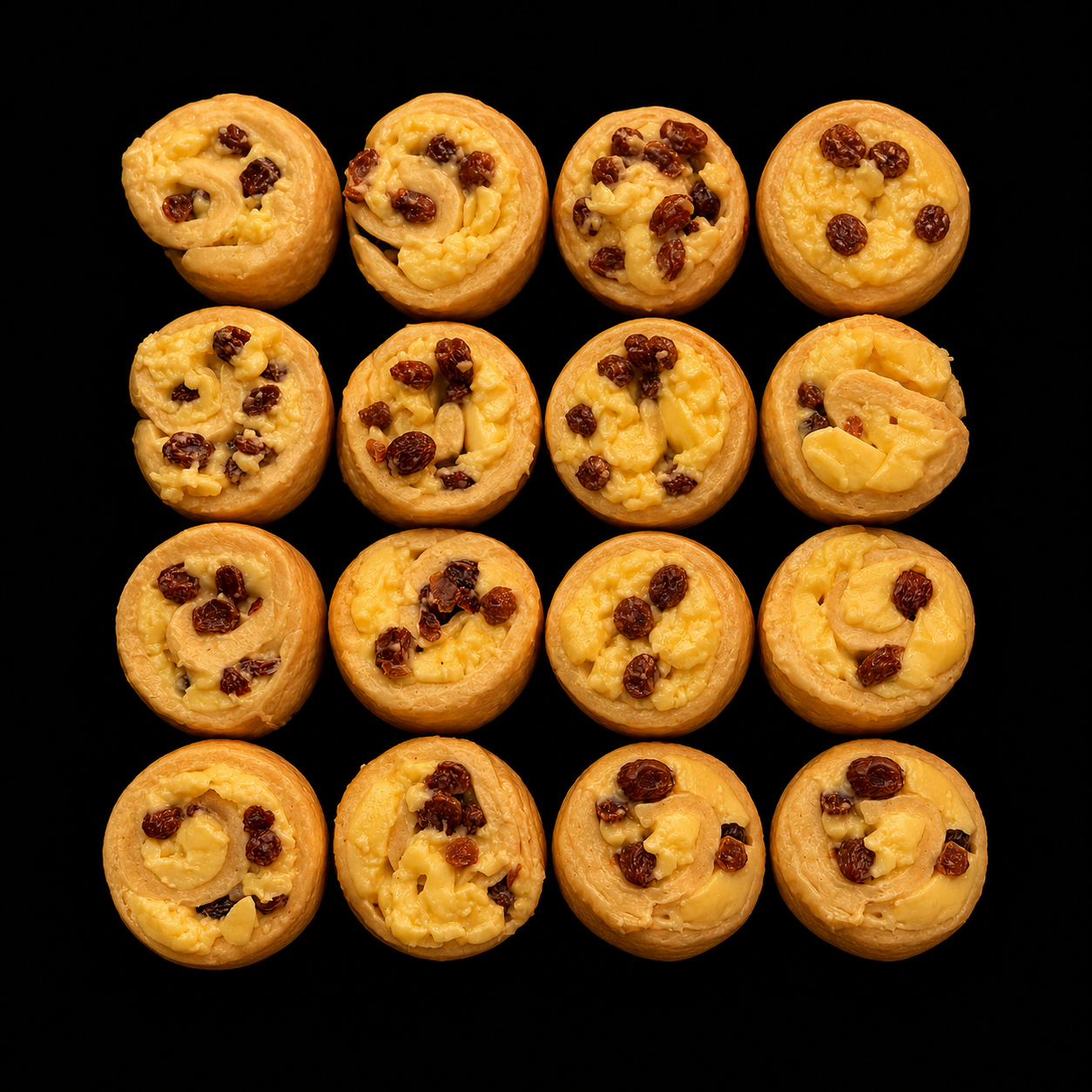 Raisin Custard Rolls